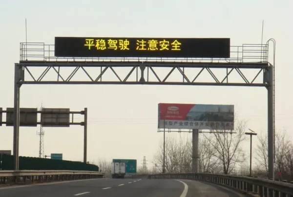 fixed variable message or LED traffic sign example